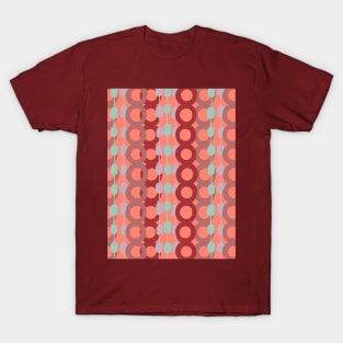 Circles and Beads Blush Pattern T-Shirt